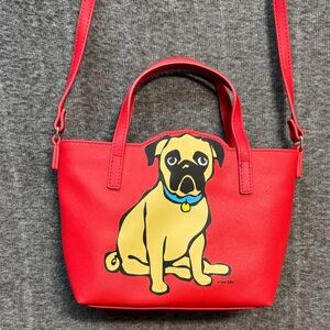 Marc Tetro Red PUG Crossbody Bag